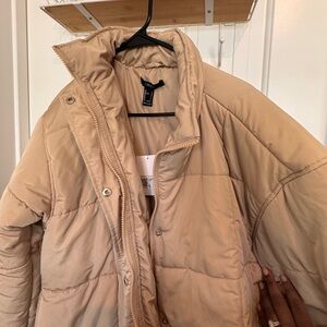 Forever 21 Tan Puffer Jacket